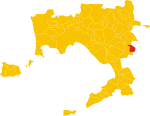 Map of comune of Striano (Metropolitan City of Naples, region Campania, Italy)